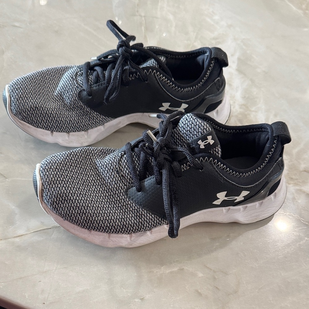 Under Armour Black and White Sneakers